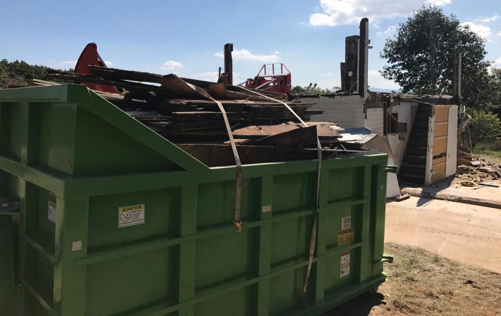 Construction Dumpster Rental for House Demolition